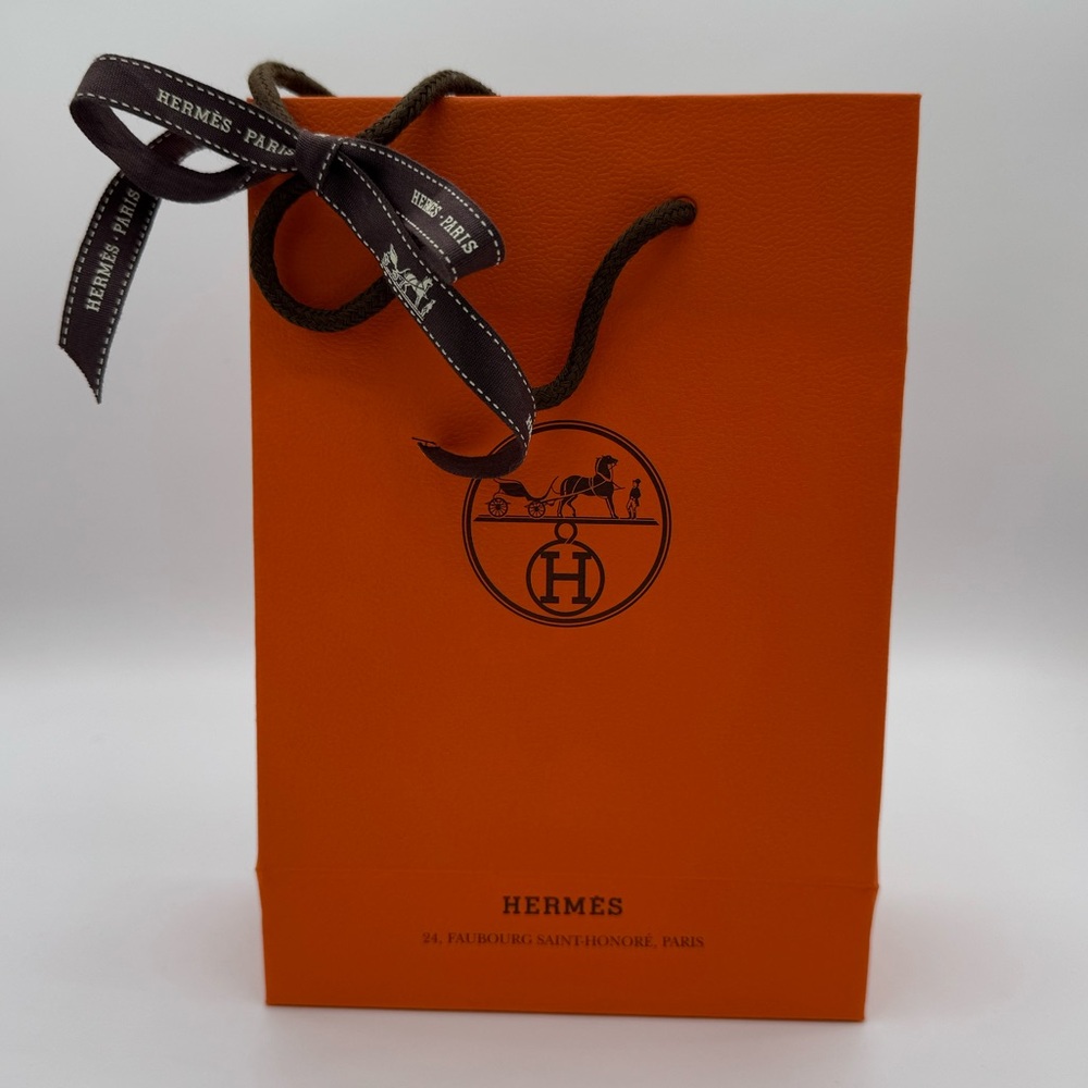 💞Authentic💞Hermes Small Shopping Bag with ribbon.